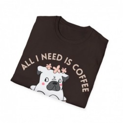 All I need is Coffee and my Dog Unisex Softstyle T-Shirt