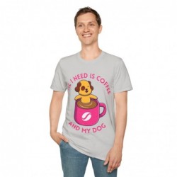All I need is Coffee and my Dog Unisex Softstyle T-Shirt