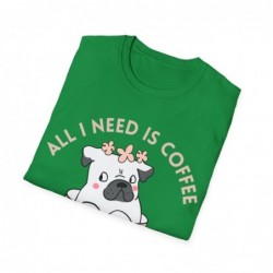 All I need is Coffee and my Dog Unisex Softstyle T-Shirt