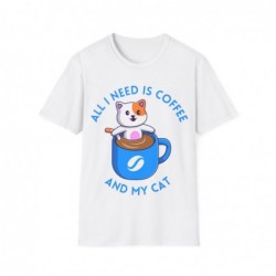 All I need is Coffee and my Cat Unisex Softstyle T-Shirt