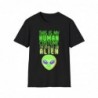 Get ready for Halloween with this This is my human costume I'm really an Alien funny Unisex Softstyle T-Shirt