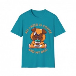 All I need is Coffee and my Dog Unisex Softstyle T-Shirt