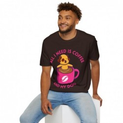 All I need is Coffee and my Dog Unisex Softstyle T-Shirt
