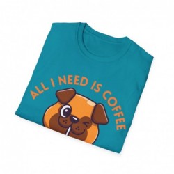 All I need is Coffee and my Dog Unisex Softstyle T-Shirt