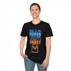 Get ready for Halloween with this is my human costume I'm really a ghost funny Unisex Softstyle T-Shirt