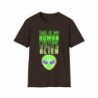 Get ready for Halloween with this This is my human costume I'm really an Alien funny Unisex Softstyle T-Shirt