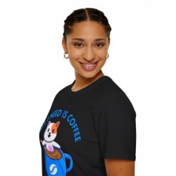 All I need is Coffee and my Cat Unisex Softstyle T-Shirt