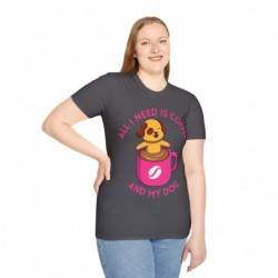 All I need is Coffee and my Dog Unisex Softstyle T-Shirt