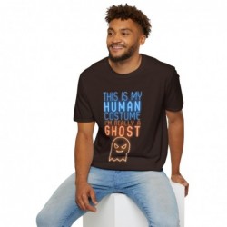 Get ready for Halloween with this is my human costume I'm really a ghost funny Unisex Softstyle T-Shirt