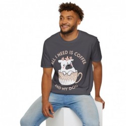 All I need is Coffee and my Dog Unisex Softstyle T-Shirt