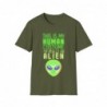 Get ready for Halloween with this This is my human costume I'm really an Alien funny Unisex Softstyle T-Shirt