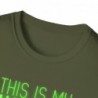 Get ready for Halloween with this This is my human costume I'm really an Alien funny Unisex Softstyle T-Shirt