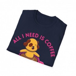 All I need is Coffee and my Dog Unisex Softstyle T-Shirt