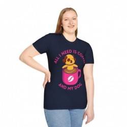 All I need is Coffee and my Dog Unisex Softstyle T-Shirt