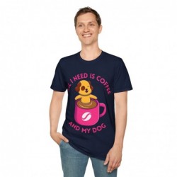All I need is Coffee and my Dog Unisex Softstyle T-Shirt