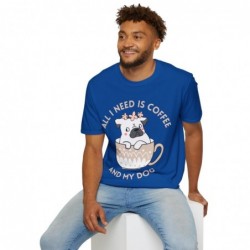 All I need is Coffee and my Dog Unisex Softstyle T-Shirt