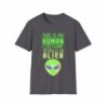 Get ready for Halloween with this This is my human costume I'm really an Alien funny Unisex Softstyle T-Shirt